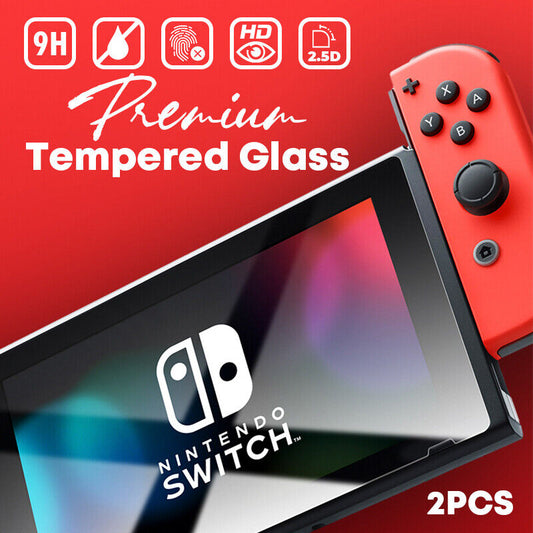 2 x Tempered Glass Screen Protector Nintendo