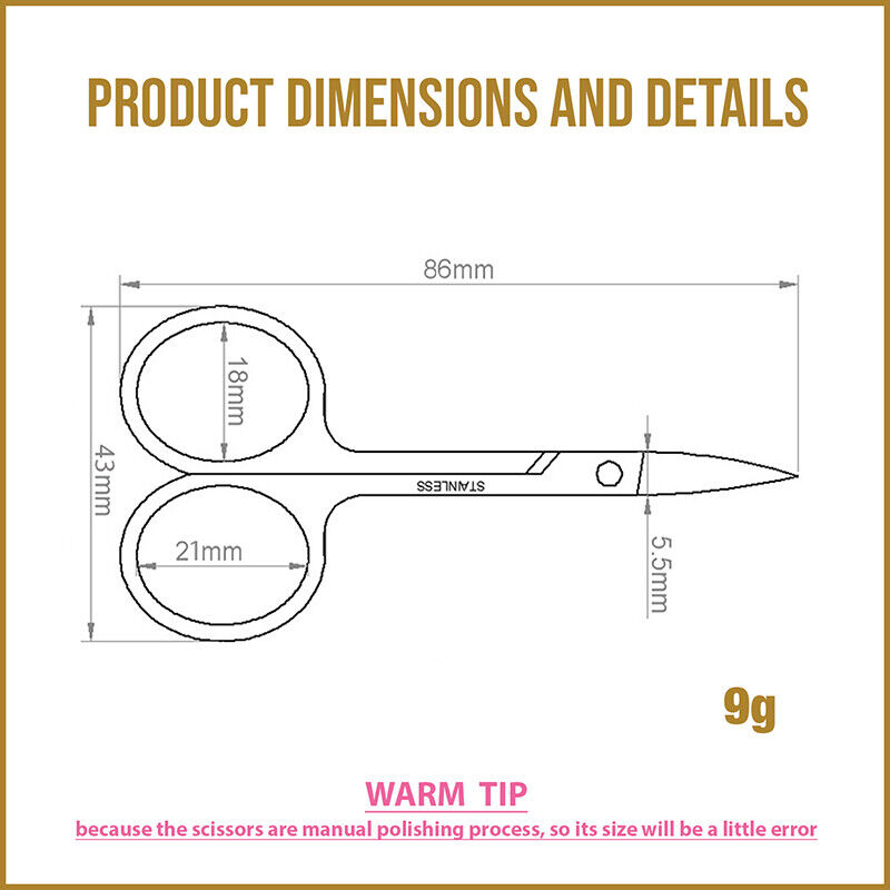 Eyebrow Trimming Scissors